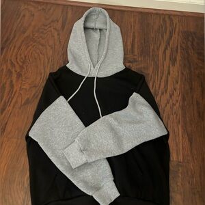 Black & Gray Colorblock Hoodie